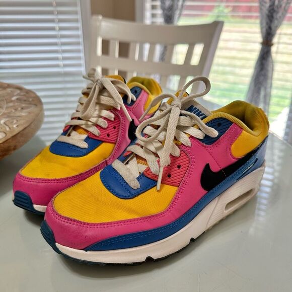 5Y Nike Air Max 90 Colorful Sneakers - Picture 9 of 16